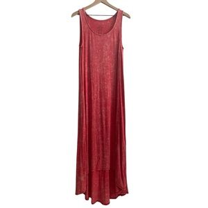 Torrid Super Soft Knits Tie Dye Maxi Dress Size Large 12 (Torrid 0) High-Low Red